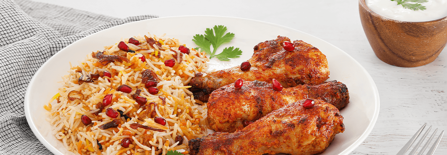 Biryani with Chicken Drumsticks